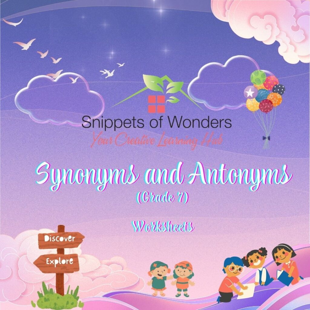 Synonyms And Antonyms Worksheets Grade 6 Snippetsofwo vrogue.co